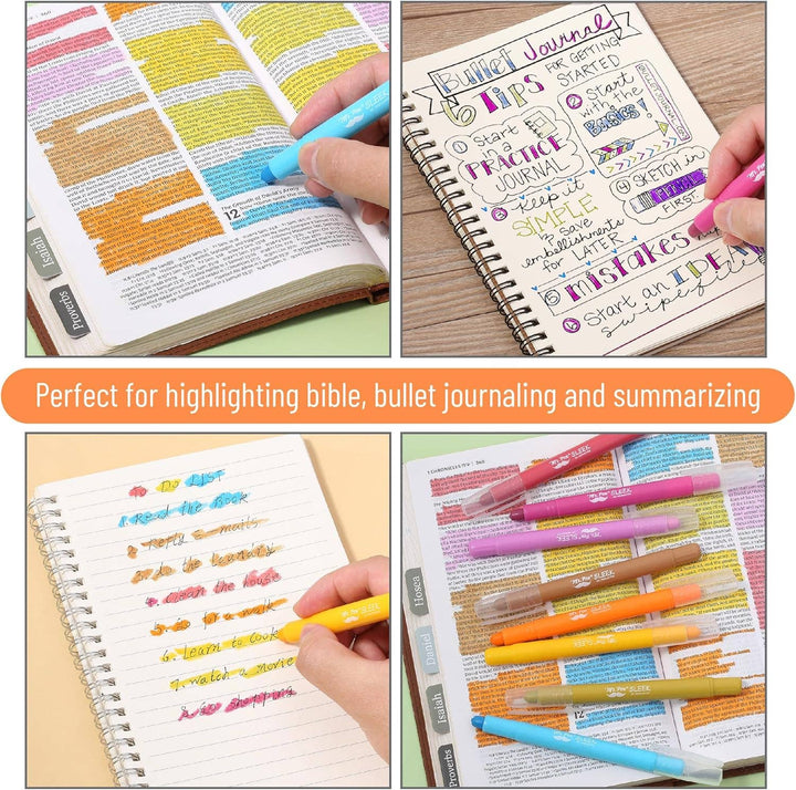 Mr. Pen - Gel Bible Highlighters 8 Pack No Bleed