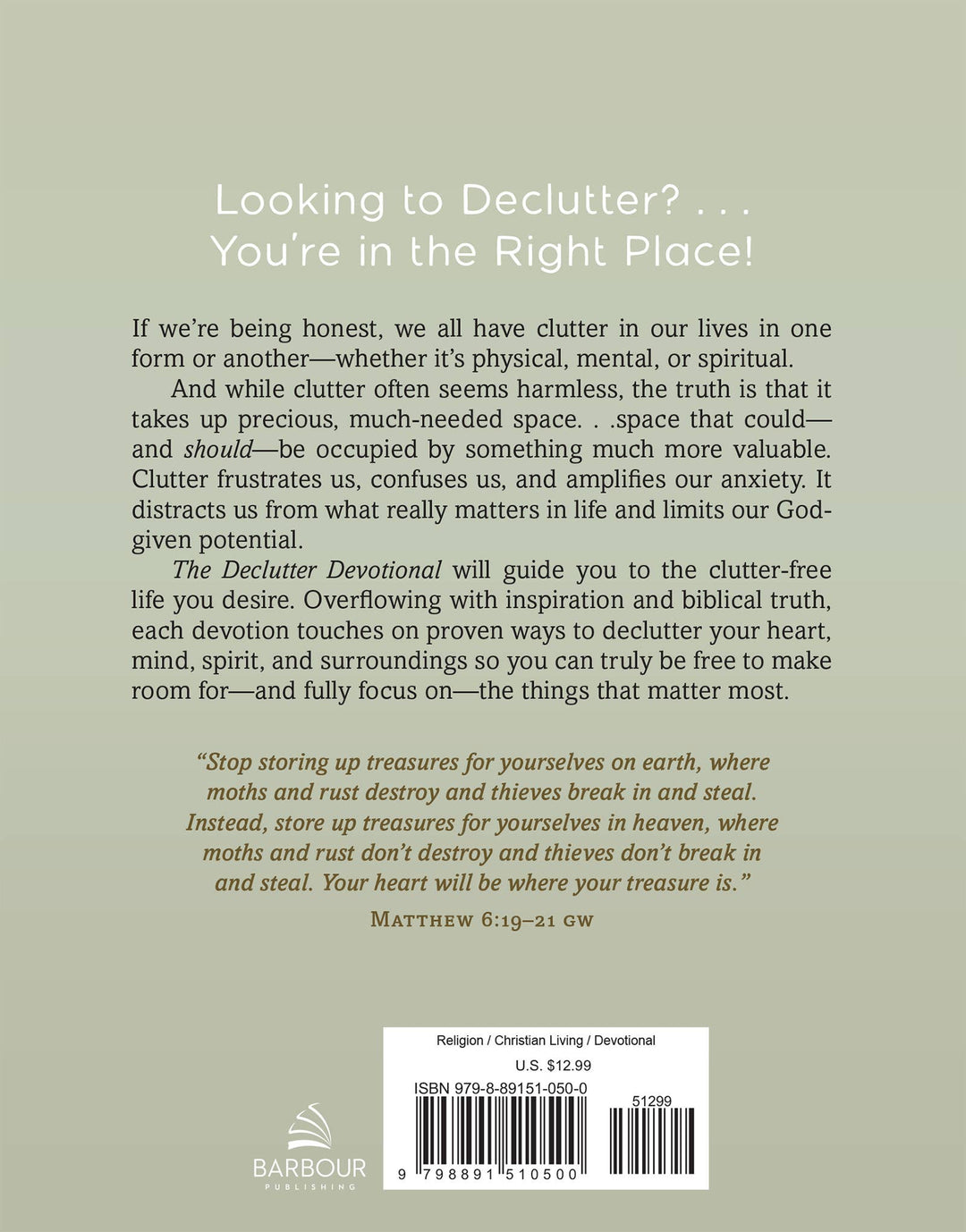 Barbour Publishing, Inc. - The Declutter Devotional