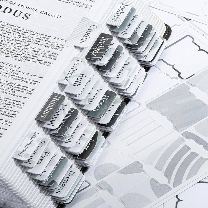 Mr. Pen - Gray Bible Tabs Laminated 75 Pack