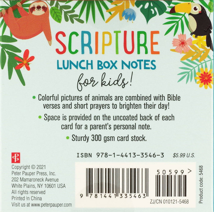 Peter Pauper Press - Scripture Lunch Box Notes for Kids! (Set of 60 Cards),Scripture Lunch Box Notes for Kids! (Set of 60 Cards)