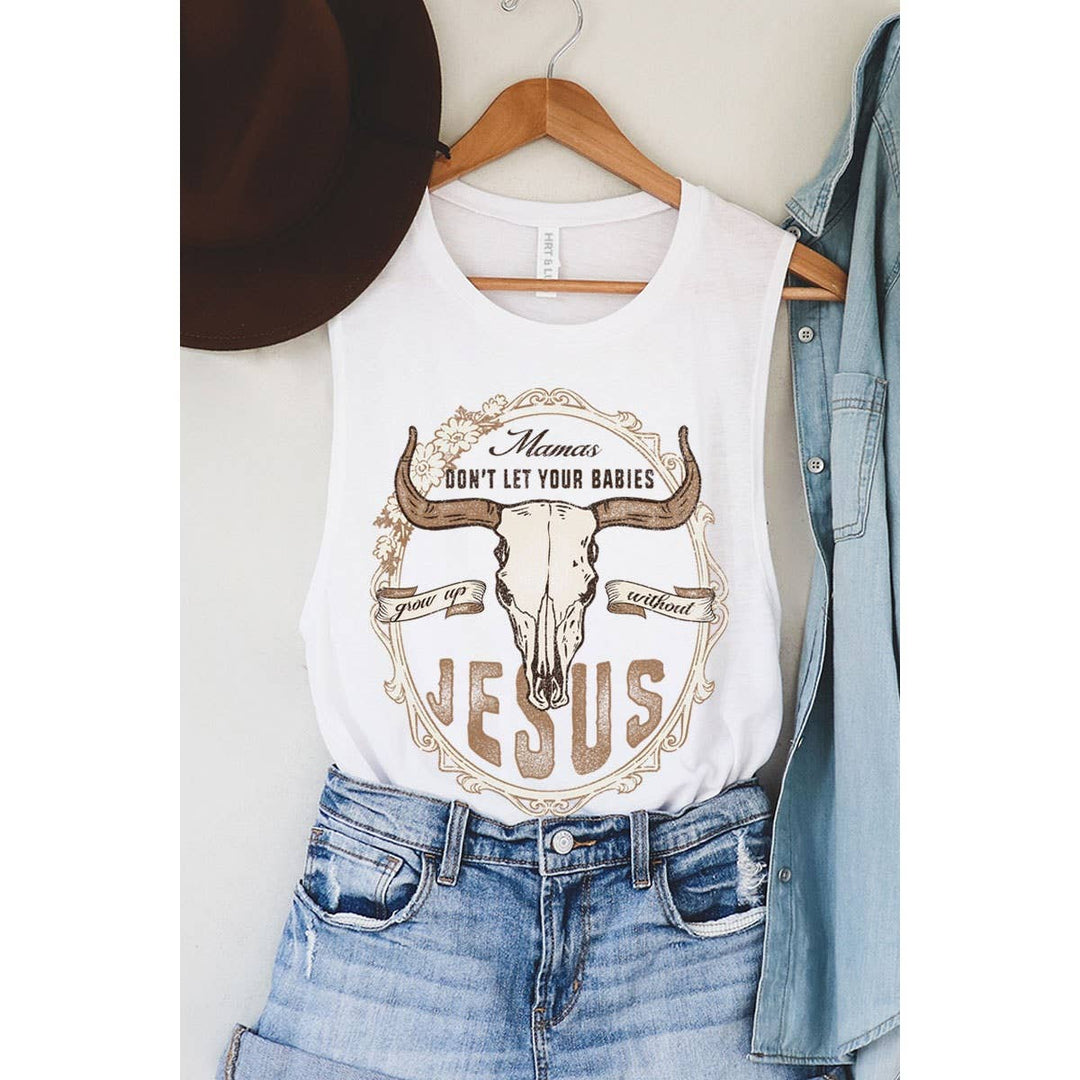 MAMAS JESUS MINERAL GRAPHIC TANK TOP