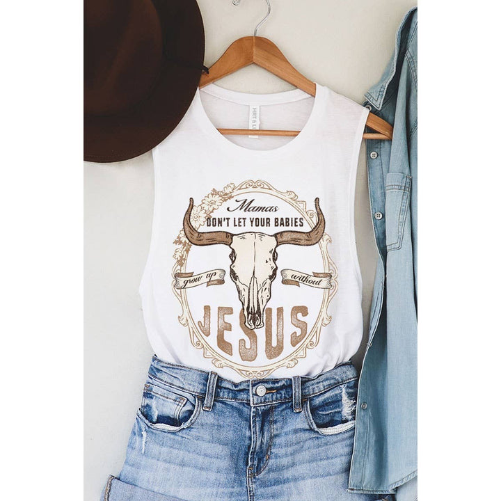 MAMAS JESUS MINERAL GRAPHIC TANK TOP