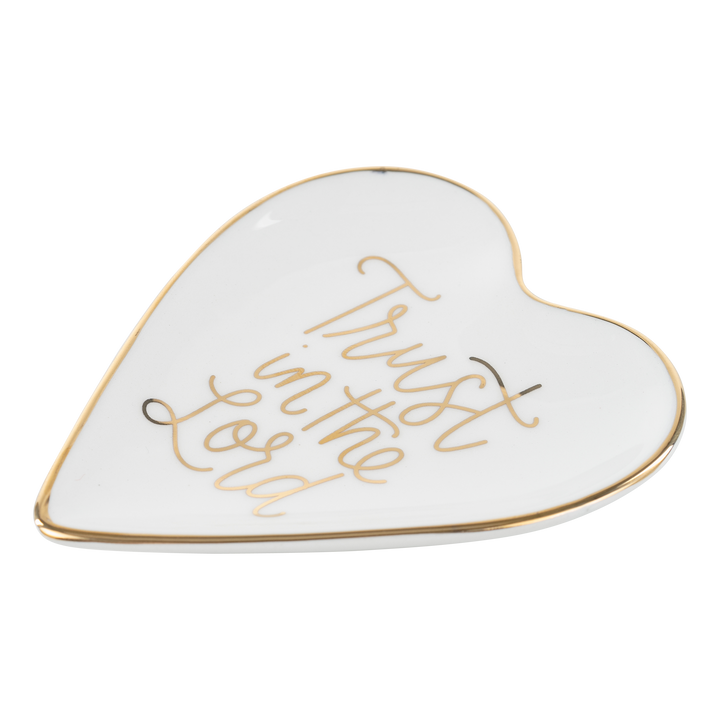 Glory Haus - Trust In The Lord Gold Trinket Tray