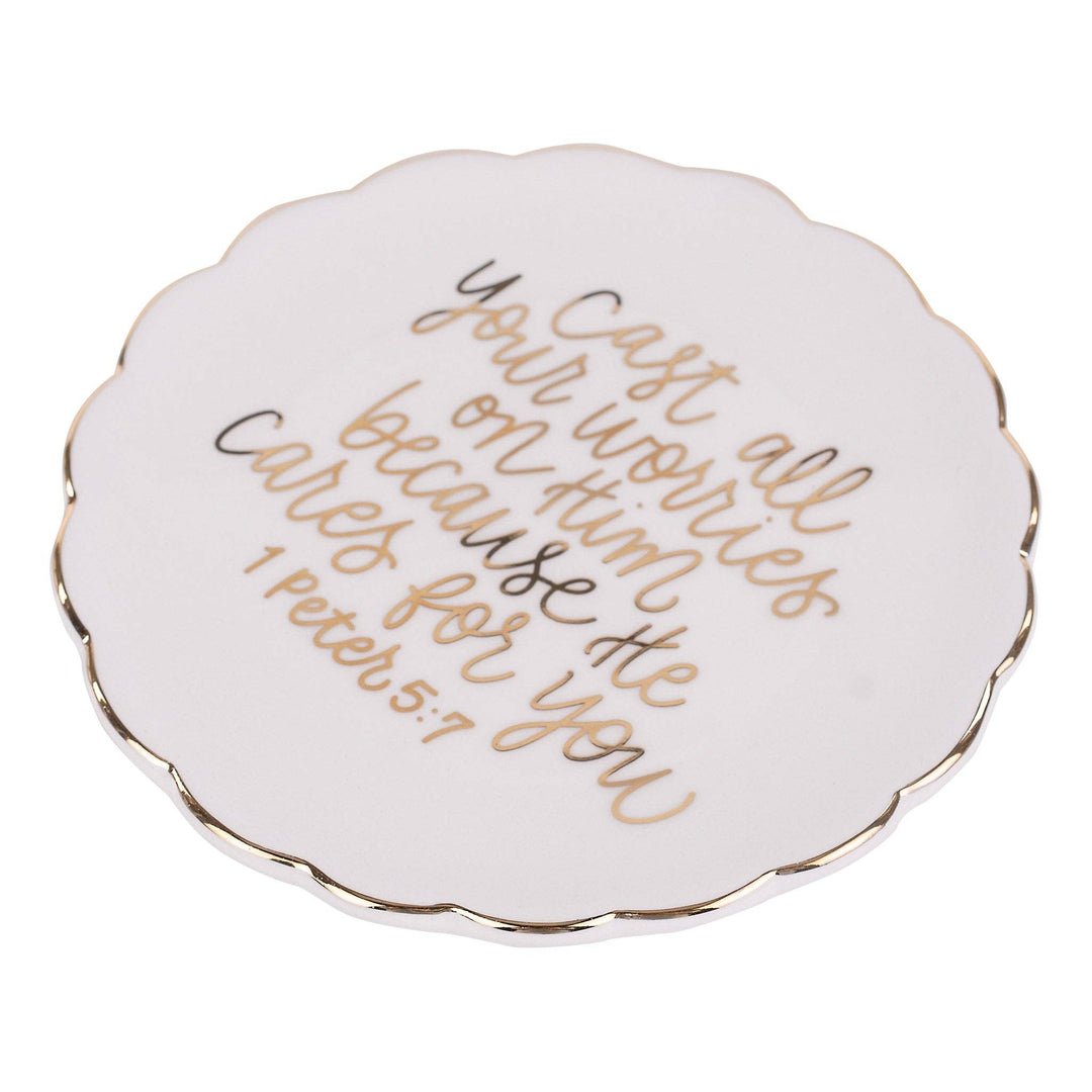 Glory Haus - He Cares For You Trinket Tray