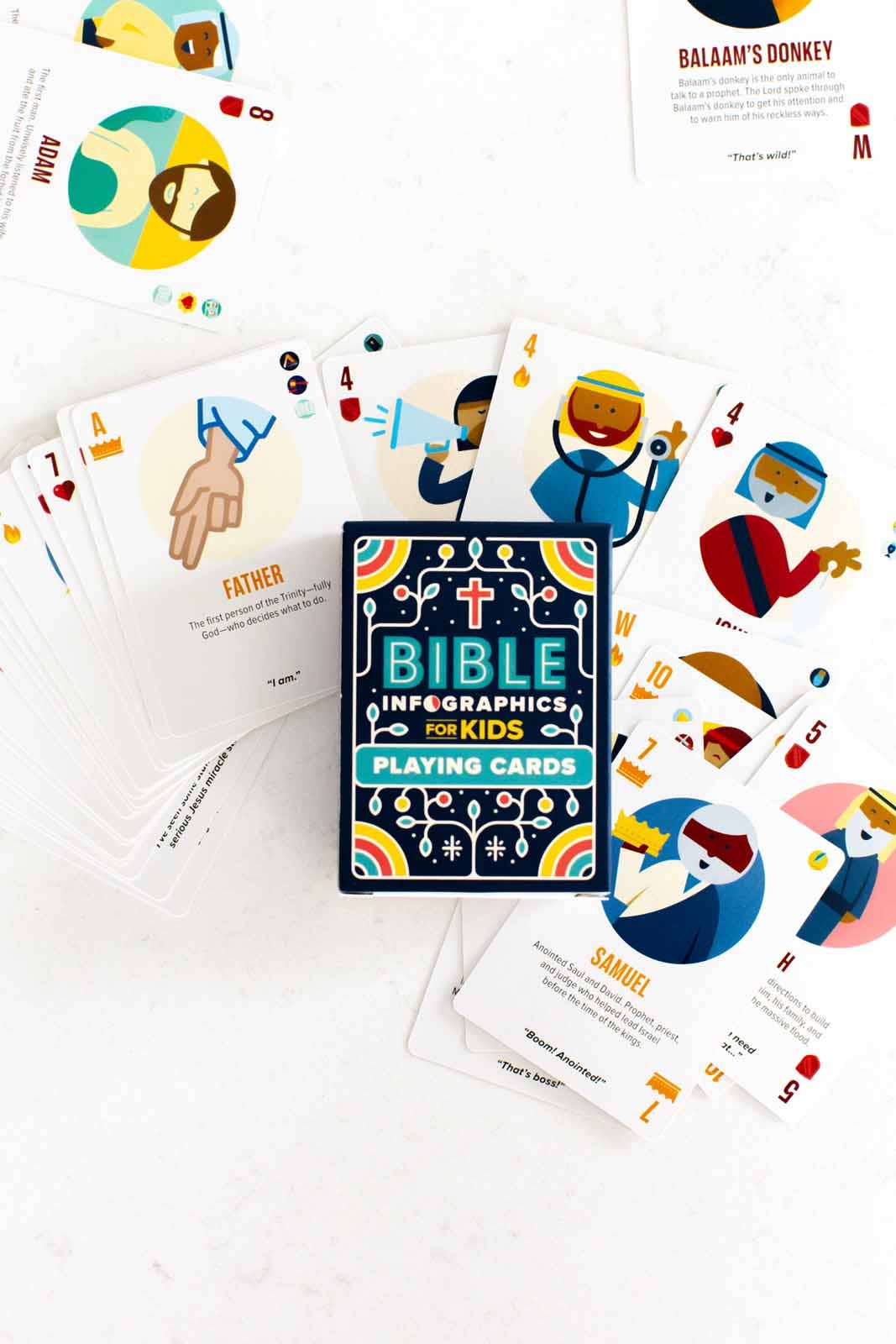 Bible Infographics for Kids Playing Cards: English