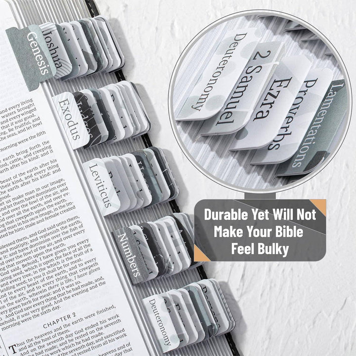 Mr. Pen - Gray Bible Tabs Laminated 75 Pack
