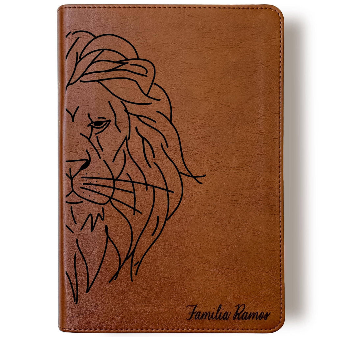 Joy Creative Bibles - ESV/RVR Biblia Bilingüe Personalizada con León