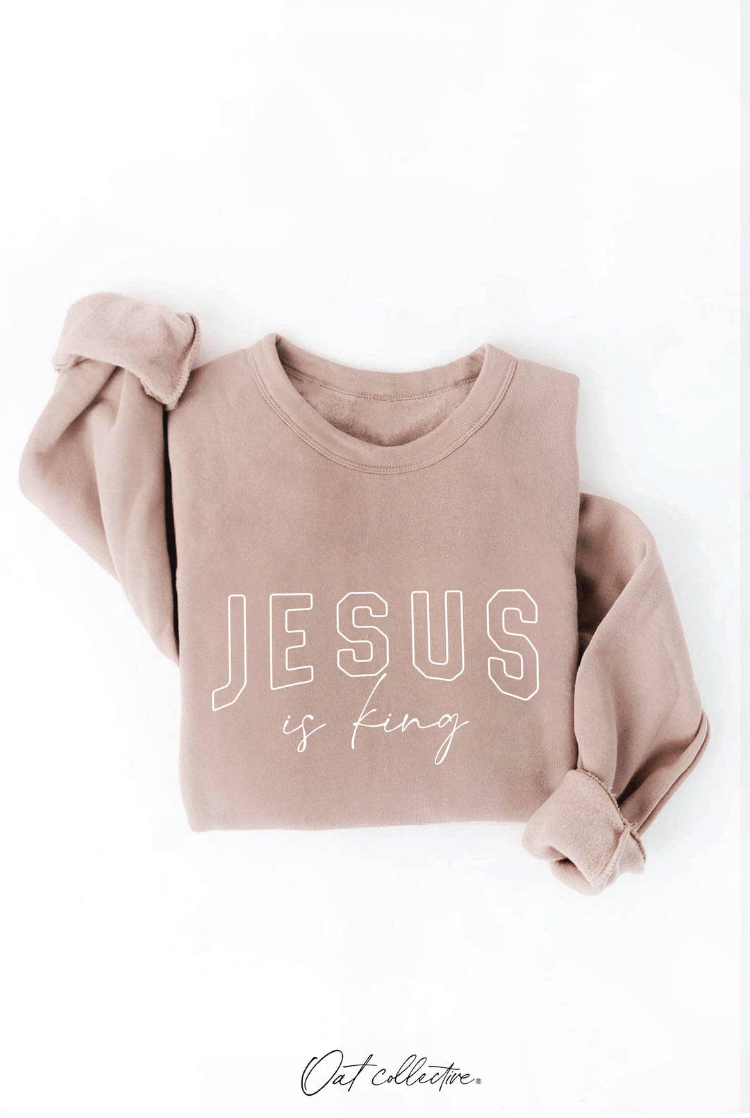 JESUS IS KING Graphic Sweatshirt - Relaxed Fit