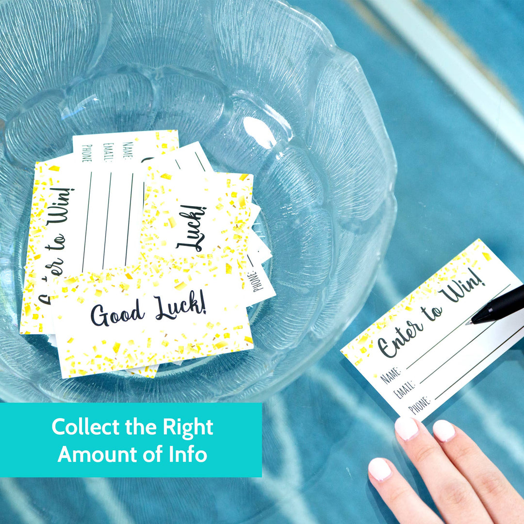 T Marie - 600 Raffle Tickets 3.5”x2” - Enter to Win Entry Form Cards