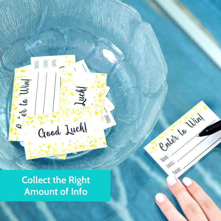 T Marie - 600 Raffle Tickets 3.5”x2” - Enter to Win Entry Form Cards