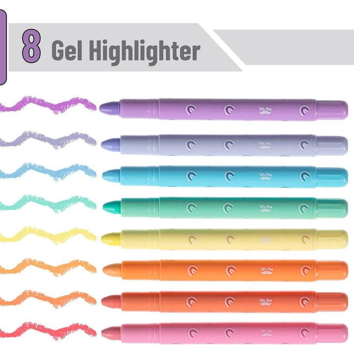 Mr. Pen - Gel Highlighters, No Bleed, 8 Pack