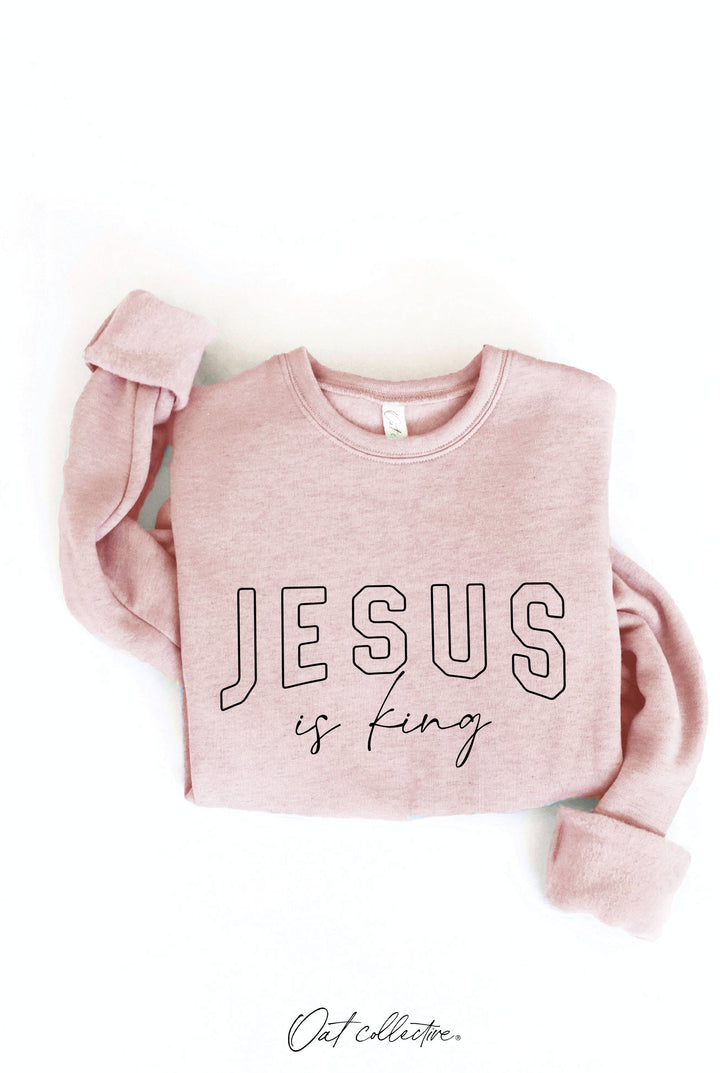 JESUS IS KING Graphic Sweatshirt - Relaxed Fit