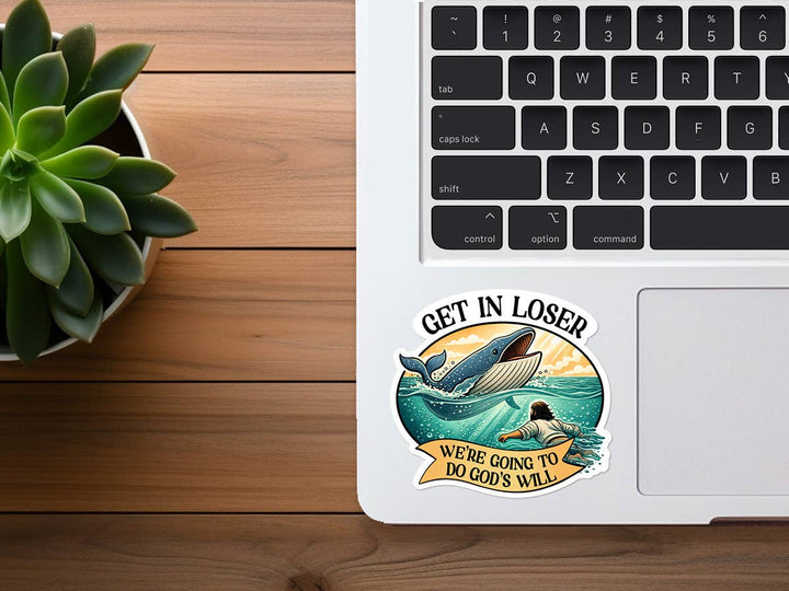Missional Merch - Funny Christian Sticker | Get In Loser Do God&