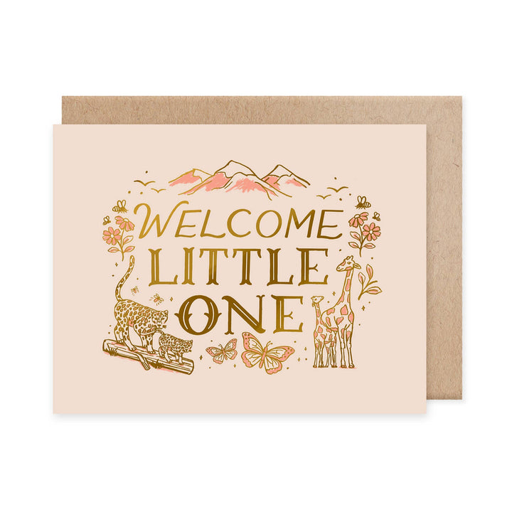 Naomi Paper Co. - Welcome Little One Card (Pink or Blue)