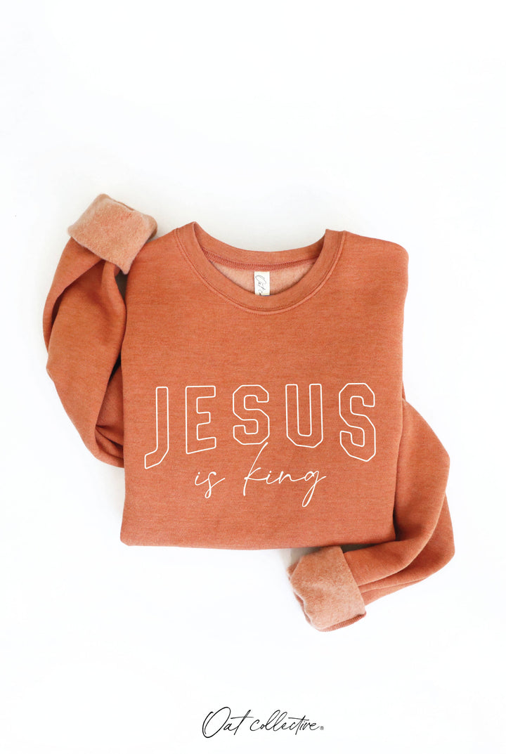 JESUS IS KING Graphic Sweatshirt - Relaxed Fit