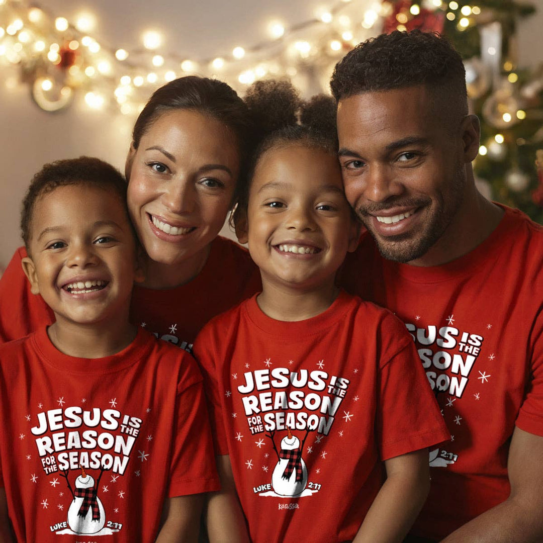 Kerusso - Kerusso Kids Christmas T-Shirt Jesus Is The Reason Snowman