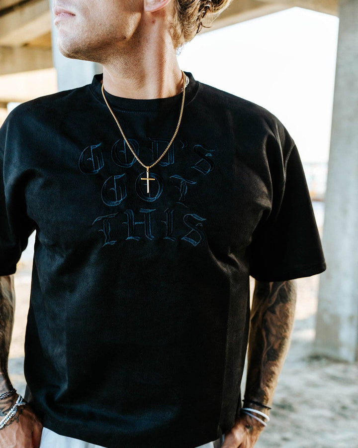 In God We Must - Gold Cross Necklace