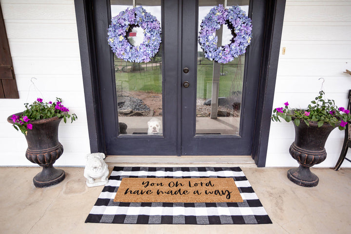 Modern Burlap - XL Doormat - You oh Lord have made a way (New Length)