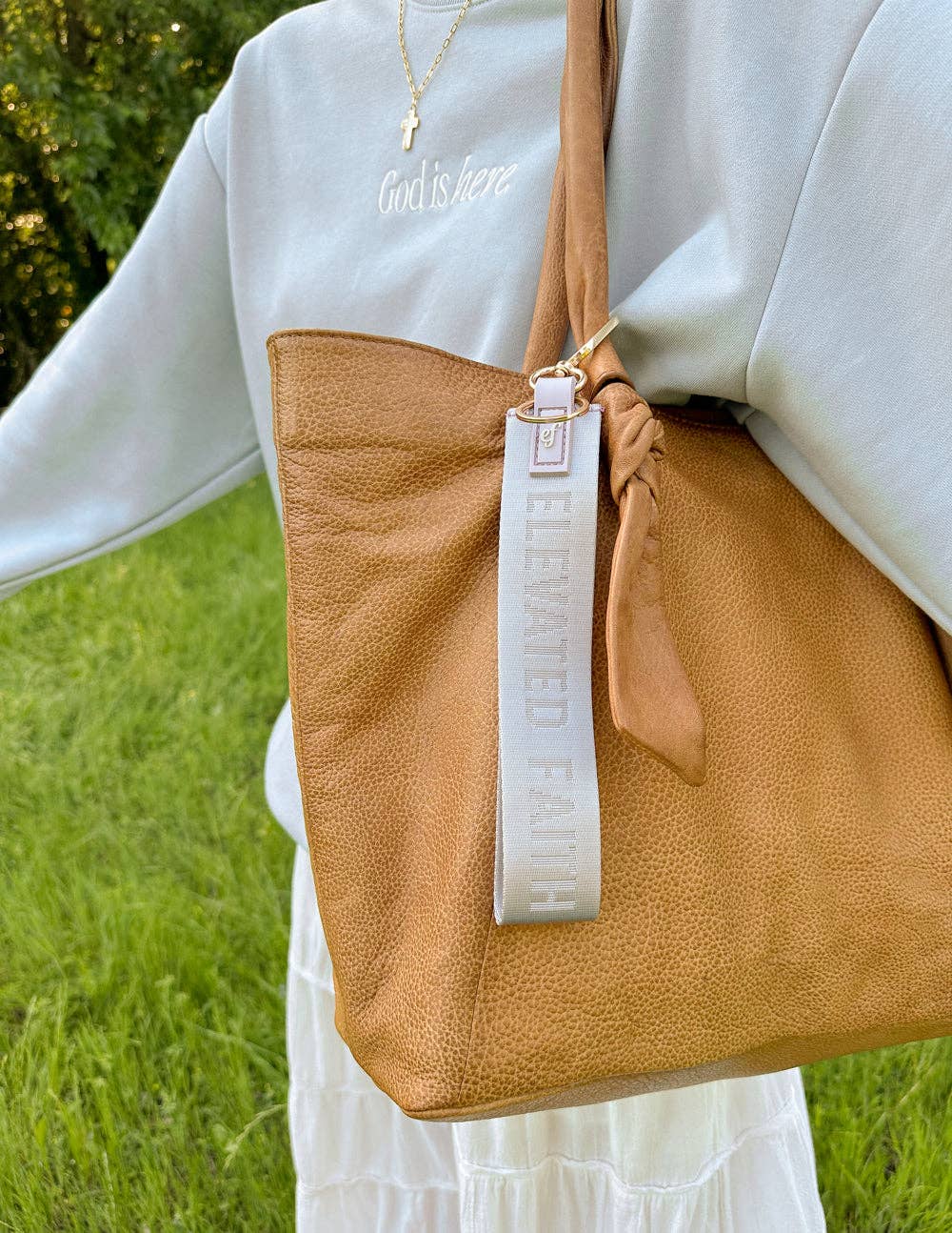 Elevated Faith - Lavender Oversized Logo Keychain