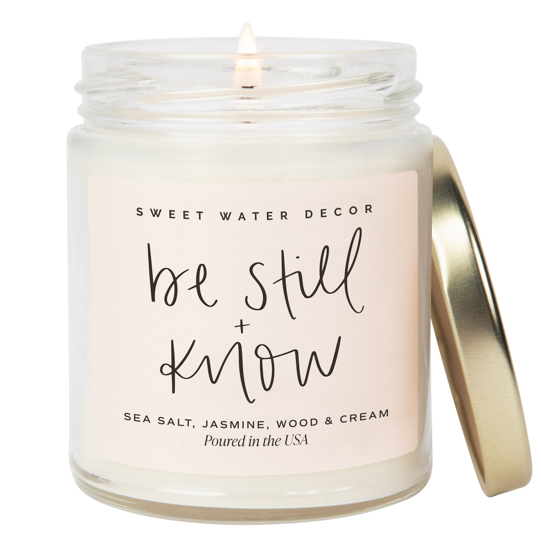 Be Still and Know 9 oz Soy Candle - Home Decor &amp; Gifts