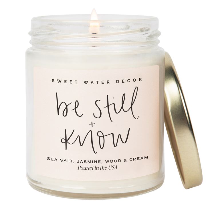 Be Still and Know 9 oz Soy Candle - Home Decor &amp; Gifts