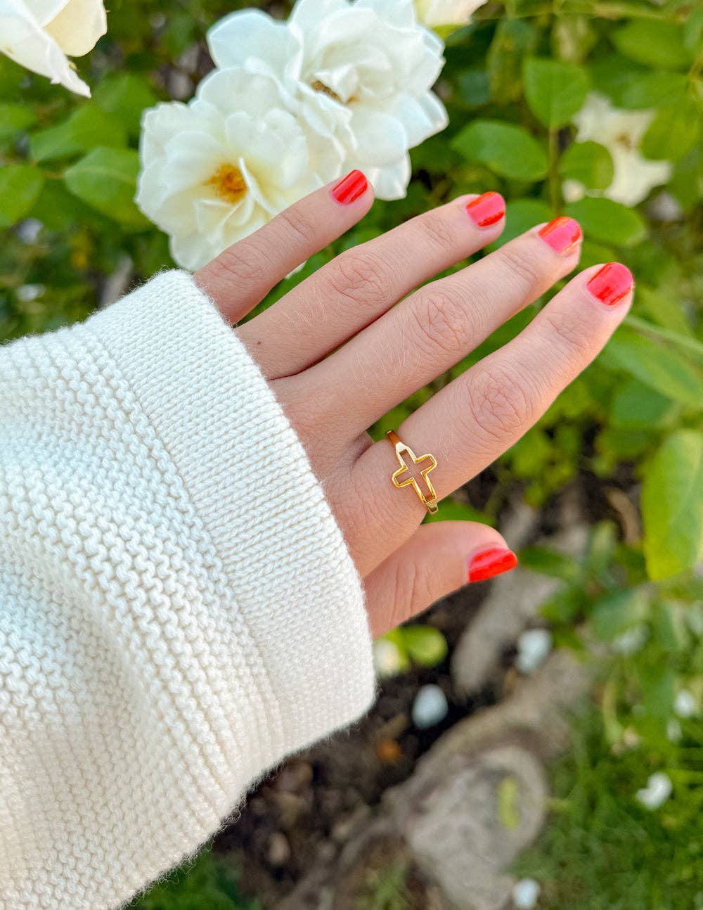 Elevated Faith - Open Cross Ring