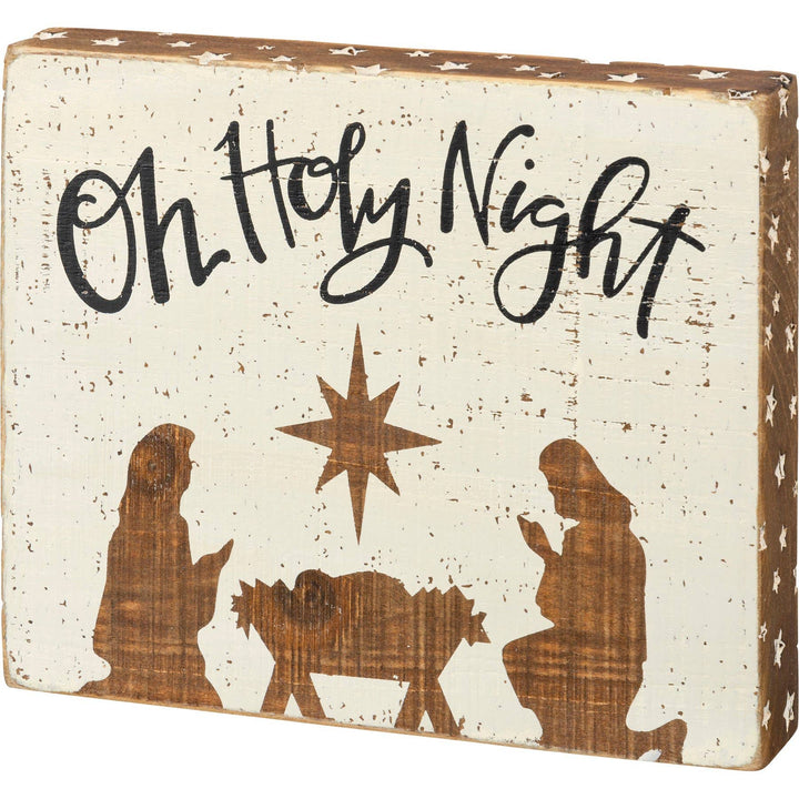 Primitives by Kathy - Oh Holy Night Block Sign