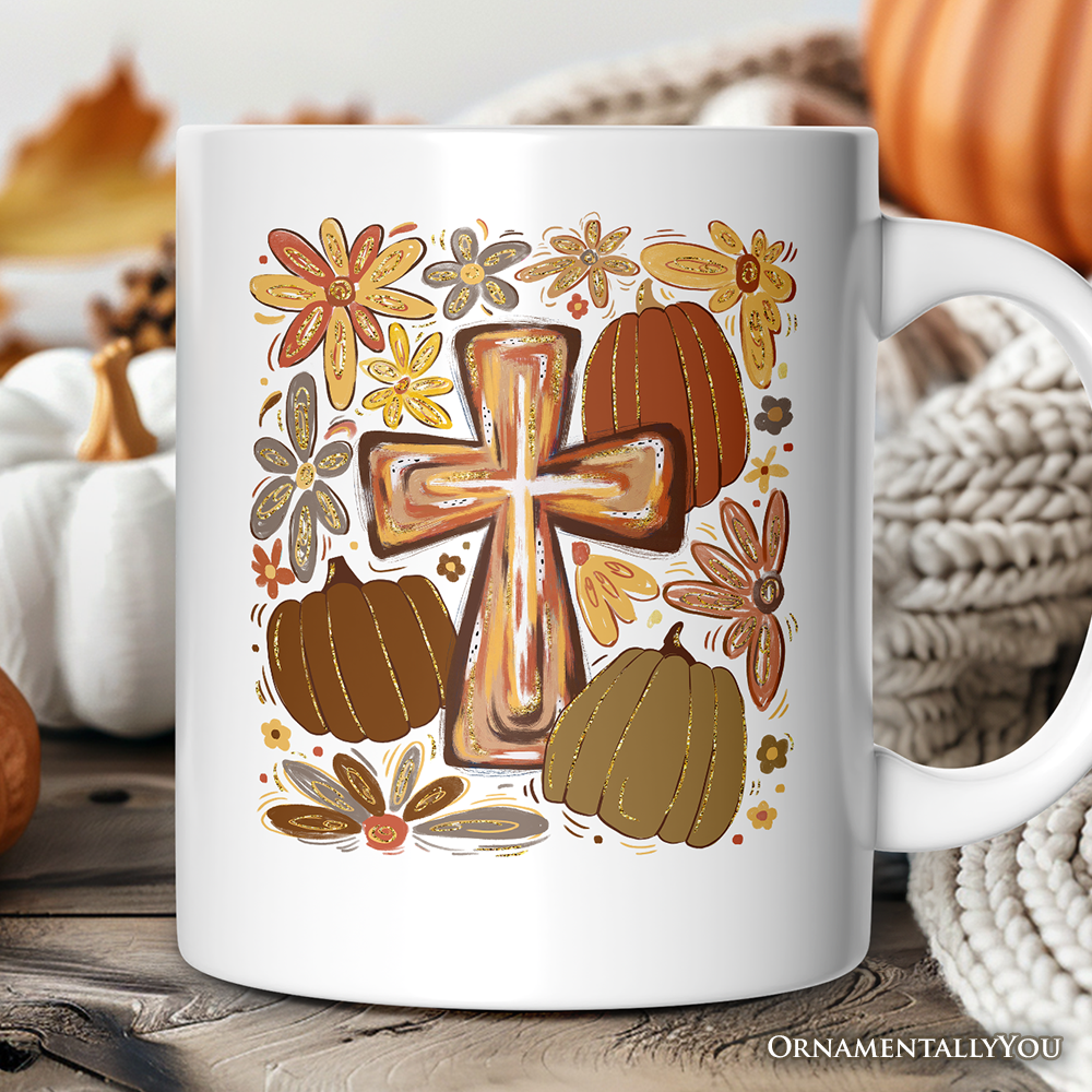 OrnamentallyYou - Fall Blessings Gift Mug, Autumn Christian Faith Gift