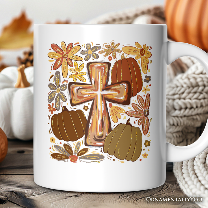 OrnamentallyYou - Fall Blessings Gift Mug, Autumn Christian Faith Gift
