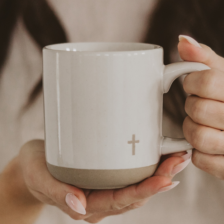 Cross Stoneware Coffee Mug - Home Decor &amp; Gifts