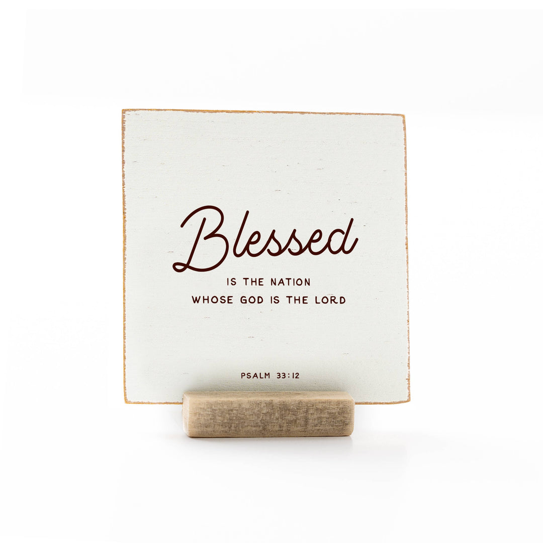Revelation Culture - The Psalms | Scripture Message Wood Flat Card | 4 x 4"