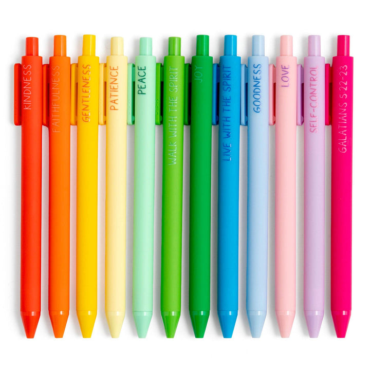 Fruits of the Spirit Faith-Inspired Pen Set of 12