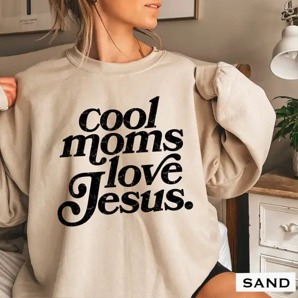 Gospel Gear Co - Cool Moms Love Jesus Graphic Shirt
