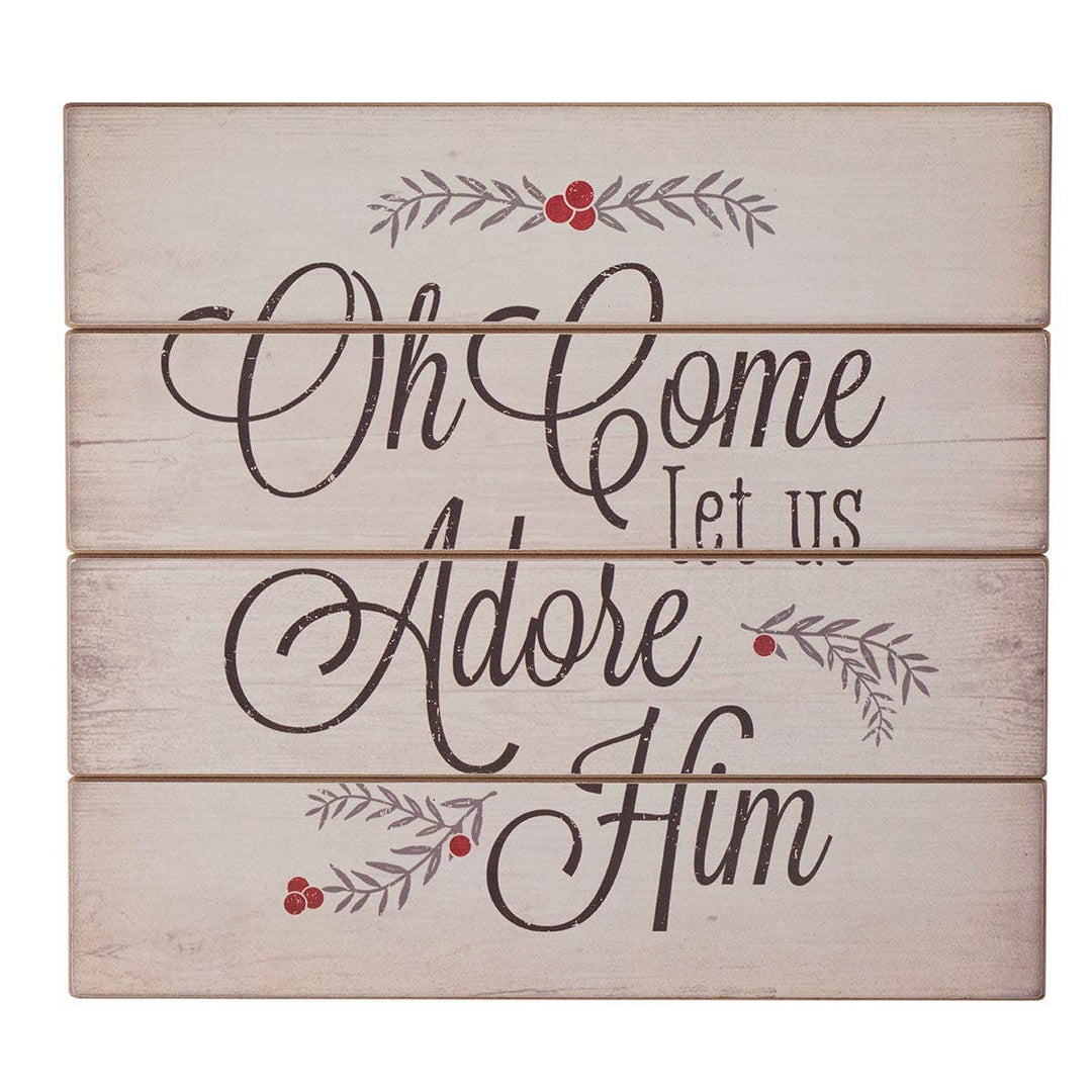 Christian Art Gifts - Wall Art Oh Come Let us Adore Him