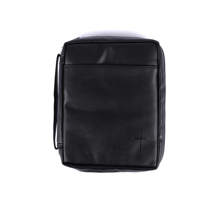 Swanson Christian Products - Bible Cover Imitation Leather Cross Blk XL