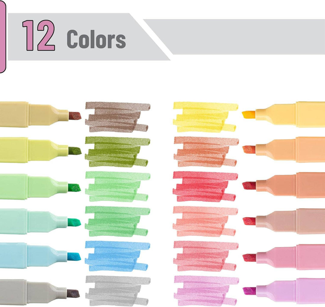 Mr. Pen - Highlighters 12 Pack Macaron