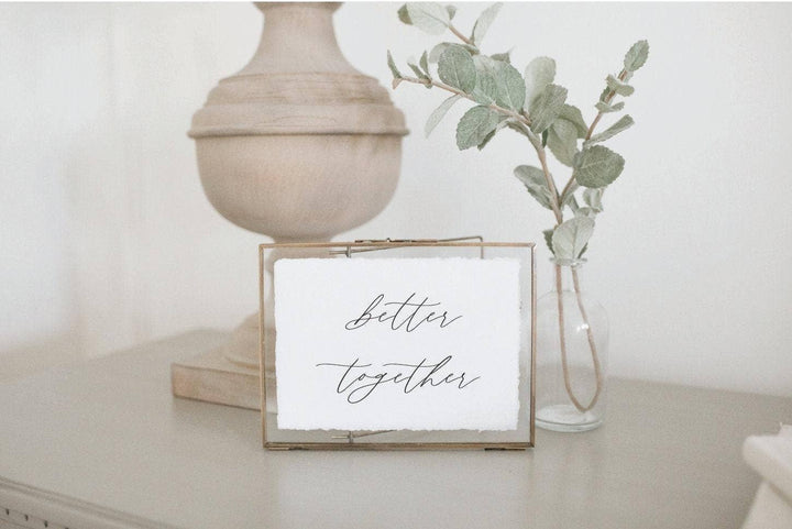 Glass Table Frames &amp; Cards - Better Together | Housewarming