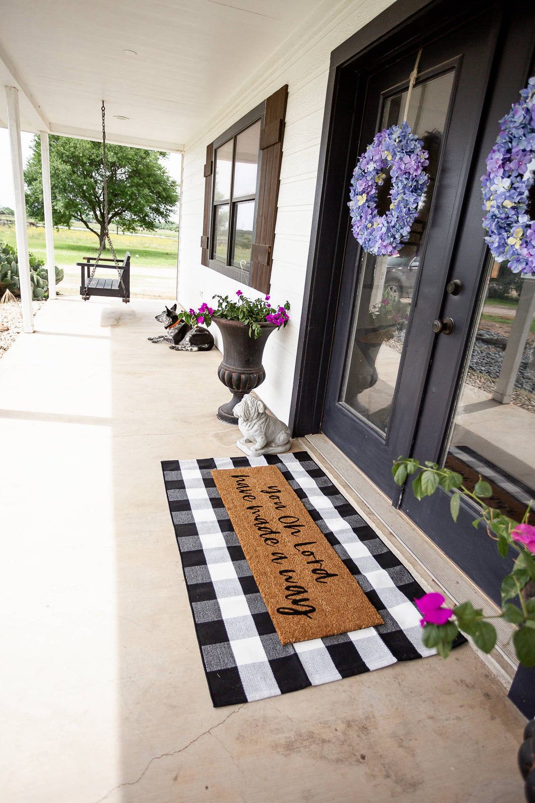 Modern Burlap - XL Doormat - You oh Lord have made a way (New Length)