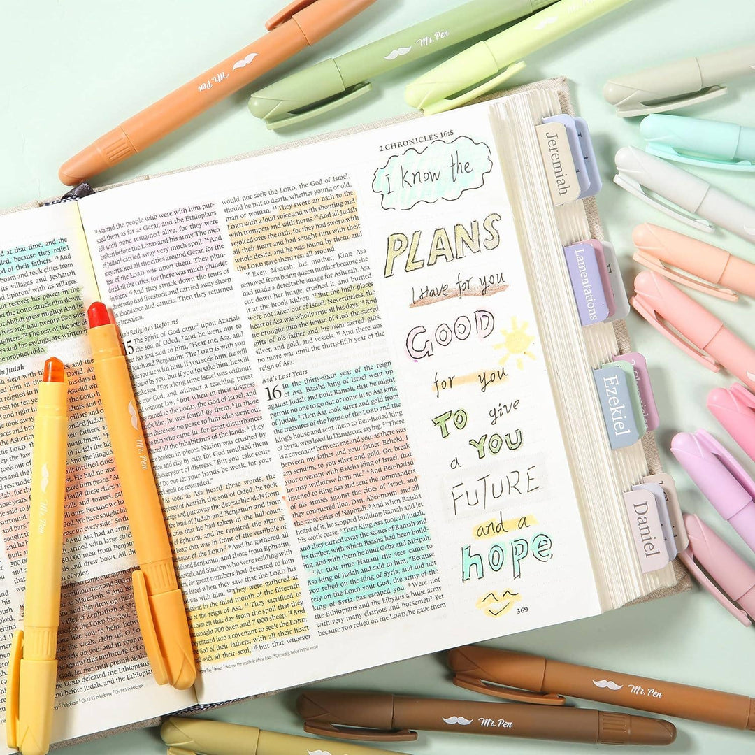 Mr. Pen - Gel Highlighters 16 Pack Vibrant Colors