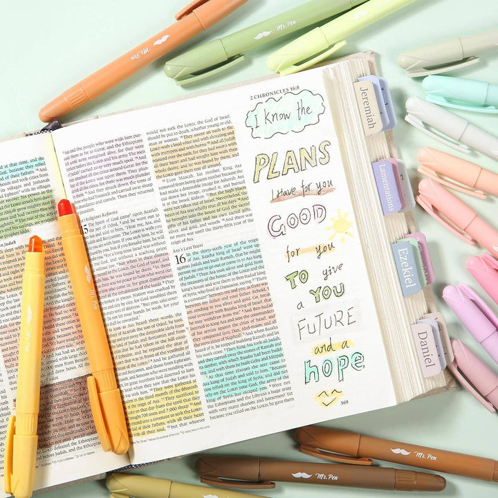 Mr. Pen - Gel Highlighters 16 Pack Vibrant Colors