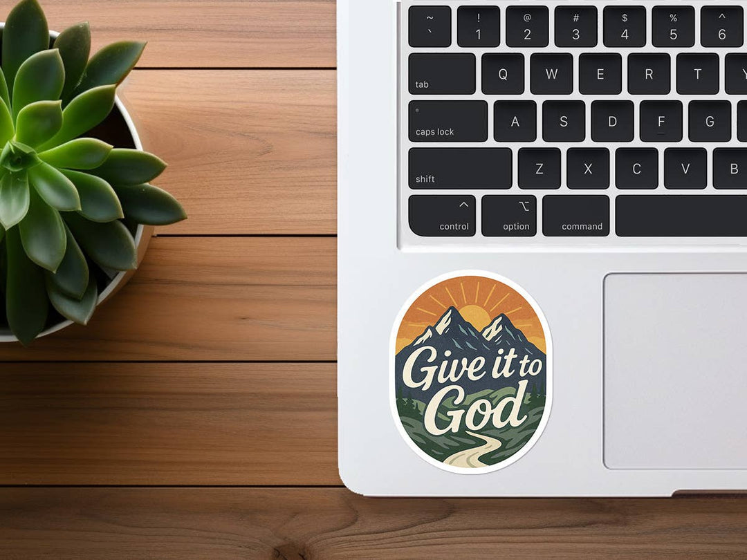Missional Merch - Give It To God | Christian Sticker | Bible Stickers Bulk