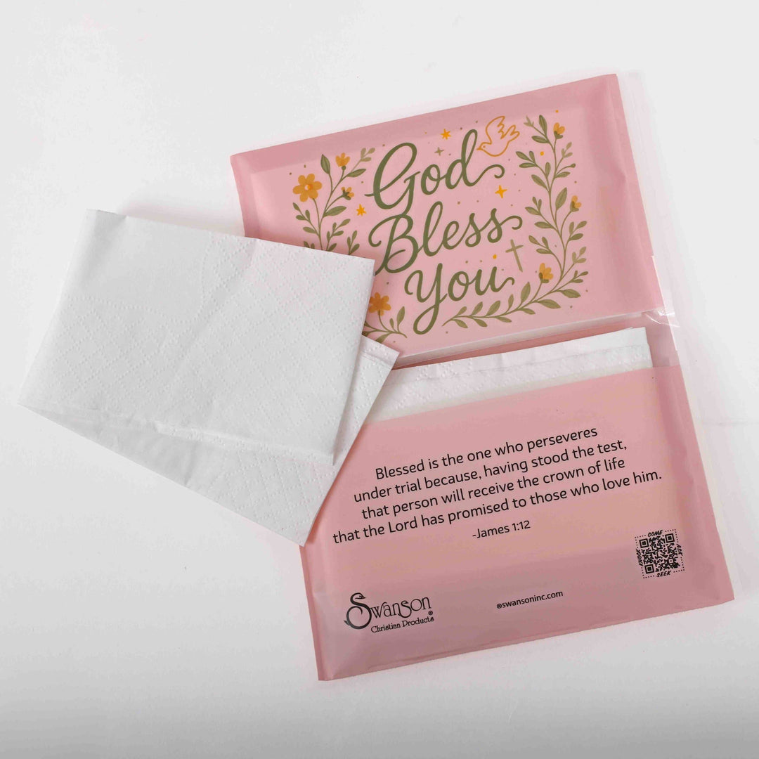 Tissue God Bless You Dove &amp; Cross Pk30