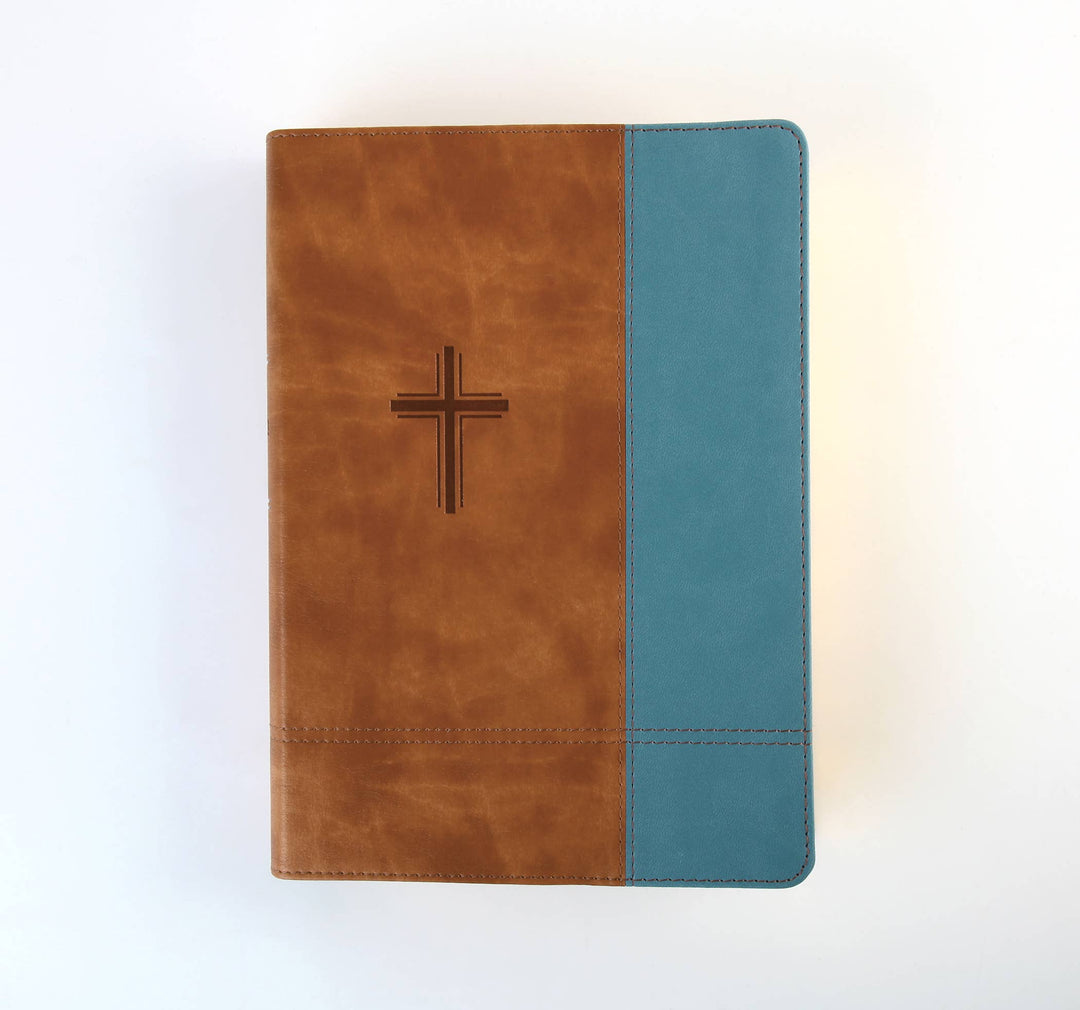 Barbour Publishing, Inc. - The Barbour Simplified KJV--Large Print [Rust &amp; Stone Cross]