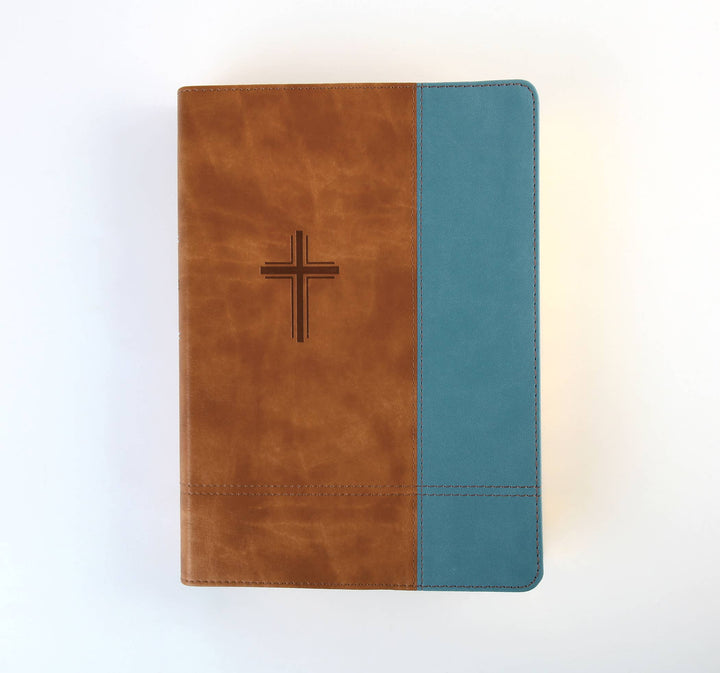 Barbour Publishing, Inc. - The Barbour Simplified KJV--Large Print [Rust &amp; Stone Cross]