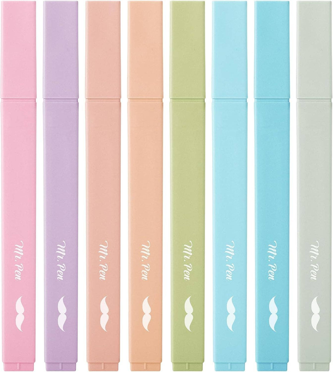 Mr. Pen - Aesthetic Highlighters, Pastel, 8 Pack