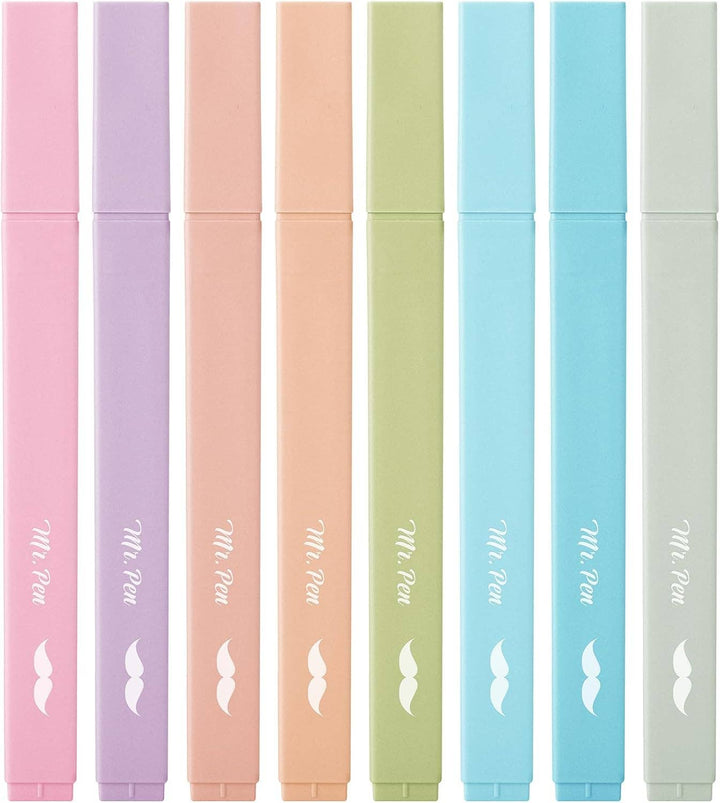 Mr. Pen - Aesthetic Highlighters, Pastel, 8 Pack