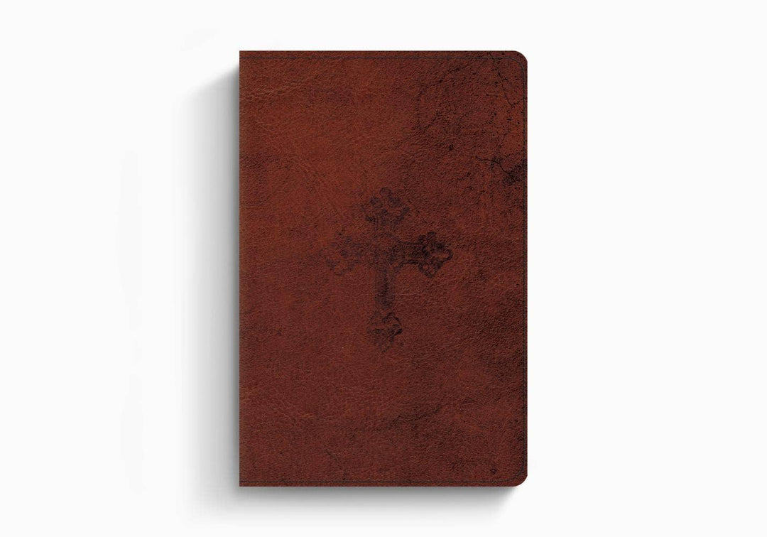 Crossway - ESV Compact Bible, TruTone®, Walnut, Weathered Cross Design