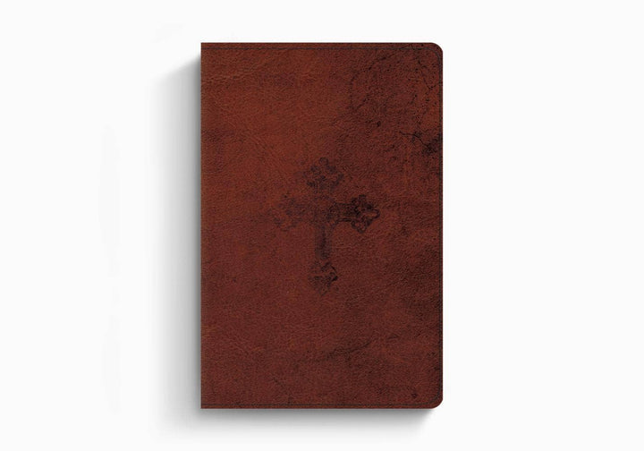 Crossway - ESV Compact Bible, TruTone®, Walnut, Weathered Cross Design