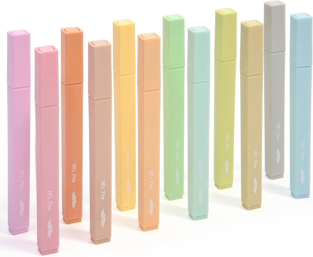 Mr. Pen - Highlighters 12 Pack Macaron