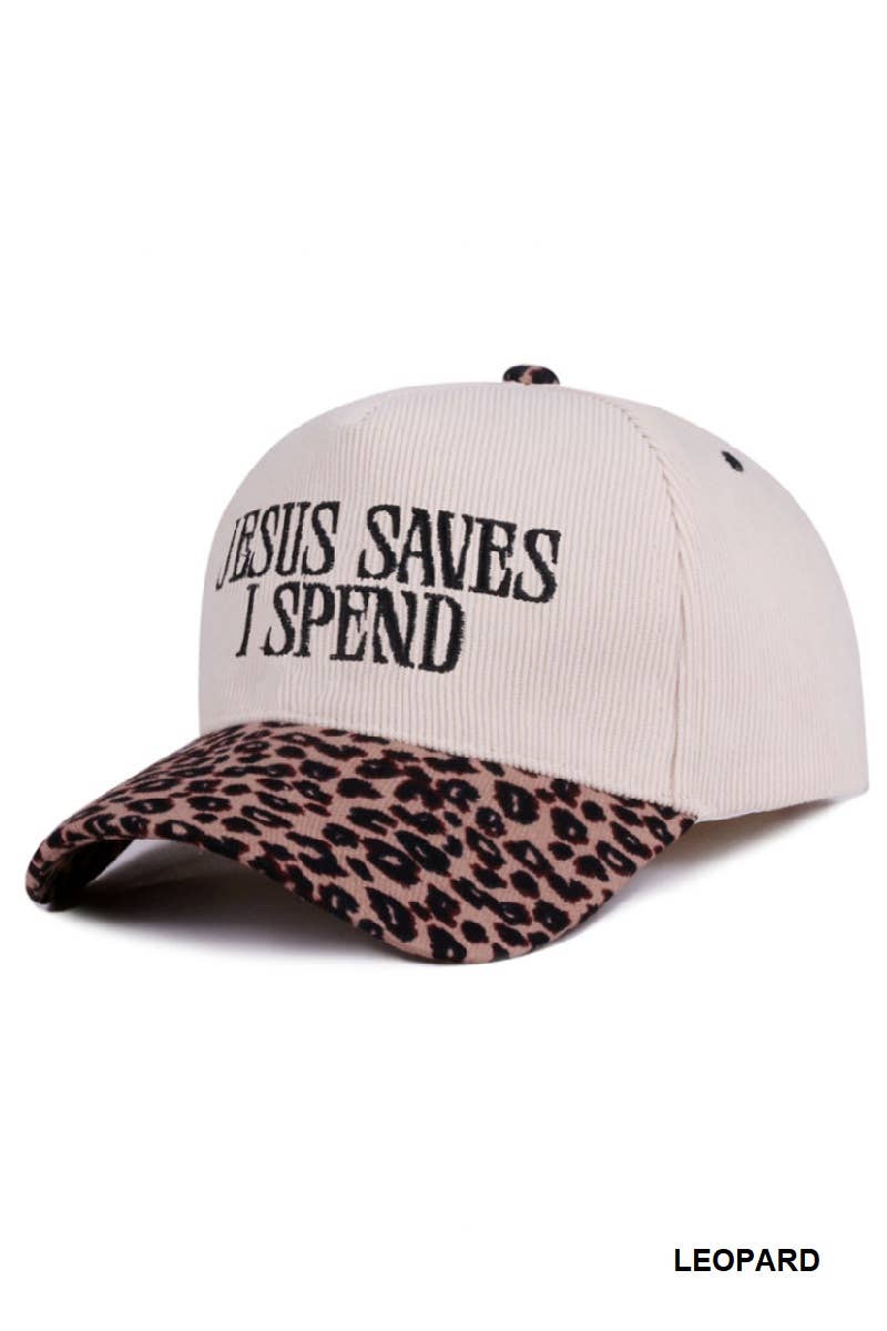 42POPS - `Jesus Lettering Two Tone Corduroy Cap